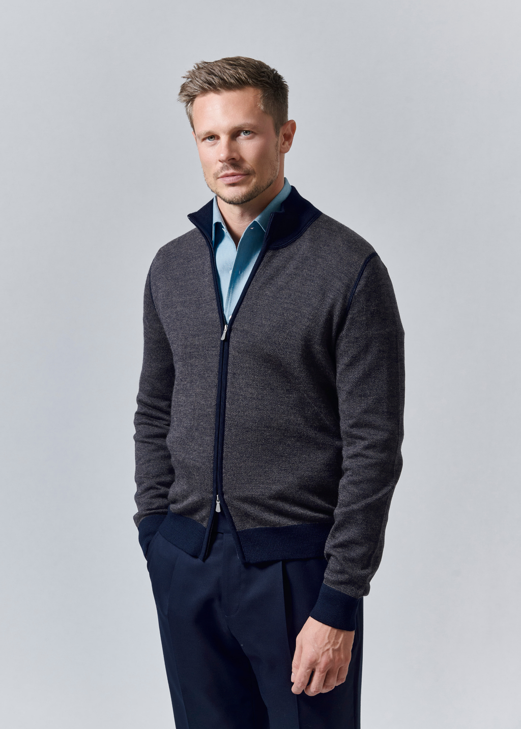 Gilet zippé Todi - marron