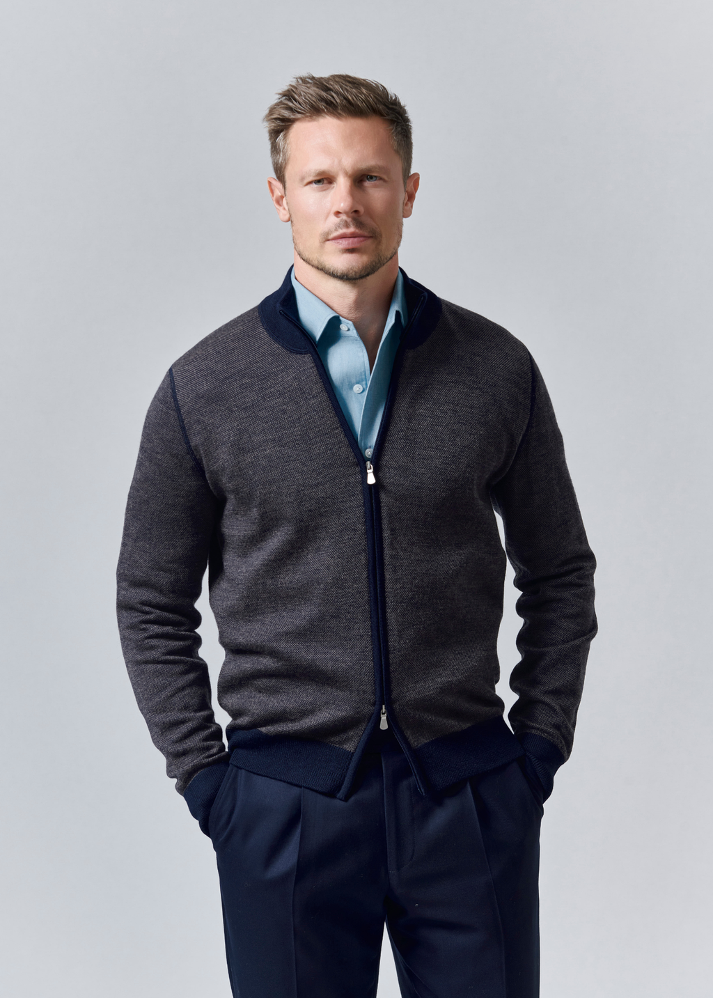 Gilet zippé Todi - marron