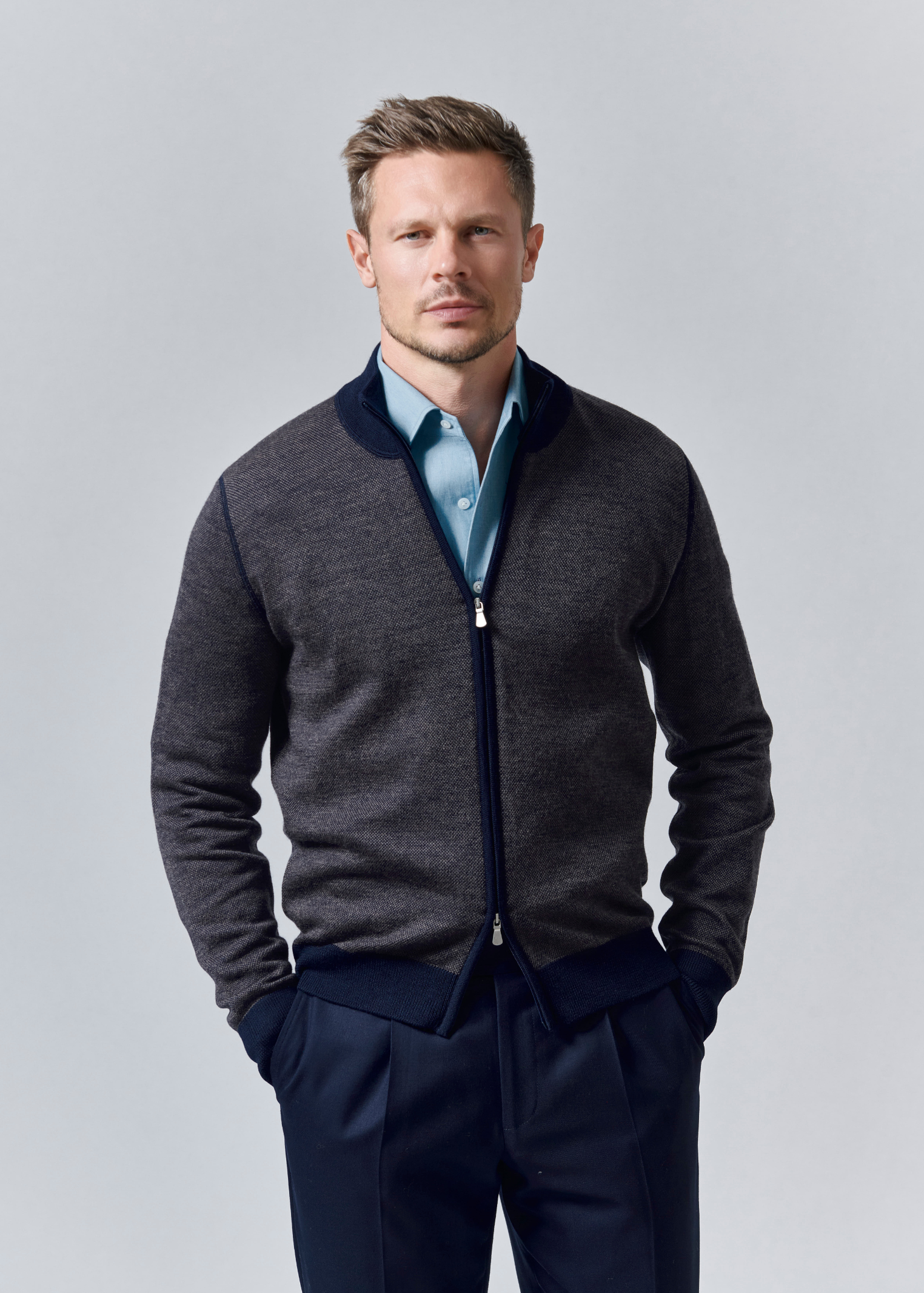 Gilet zippé Todi - marron