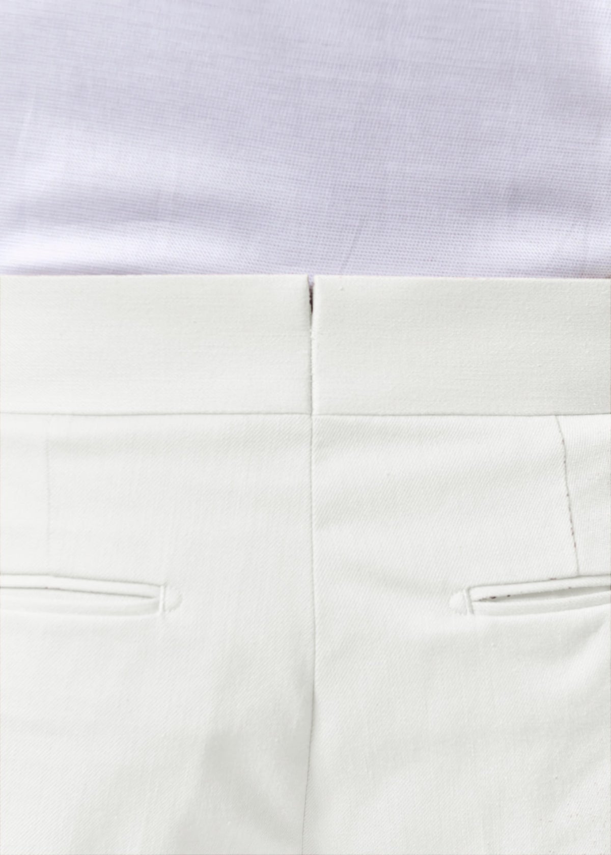 Pantalon Sandra blanc, dos de la ceinture